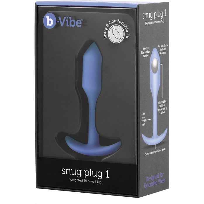 Сиреневая анальная пробка для ношения Snug Plug 1 - 9,6 см. Фотография 2.
