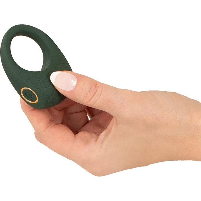 Зеленое эрекционное виброкольцо Luxurious Vibro Cock Ring - You2Toys. Фотография 3.