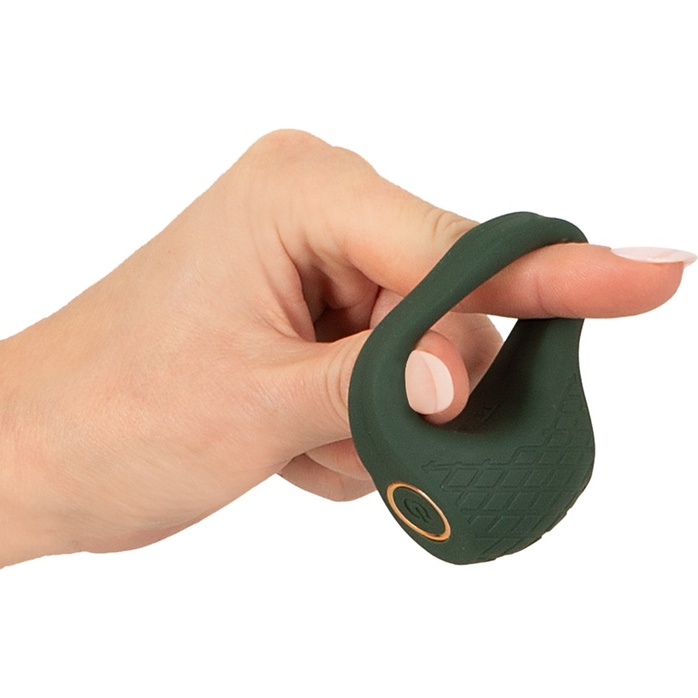 Зеленое эрекционное виброкольцо Luxurious Vibro Cock Ring - You2Toys. Фотография 4.