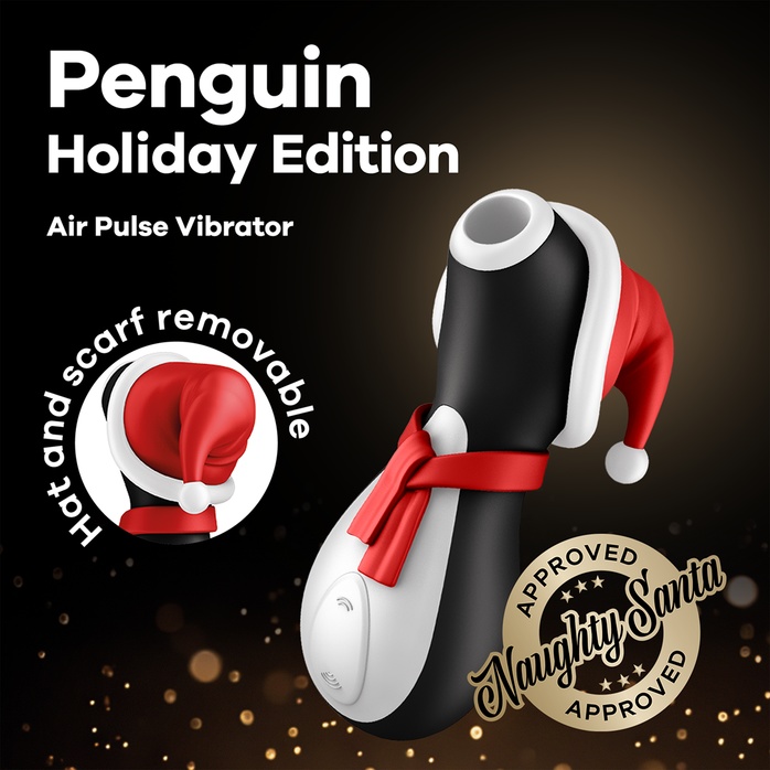 Вакуум-волновой стимулятор клитора Penguin Holiday Edition. Фотография 7.