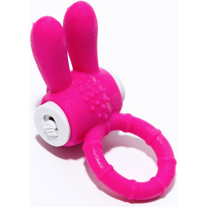 Розовое эрекционное кольцо Зайчик с вибрацией - Оки-Чпоки. Фотография 2.