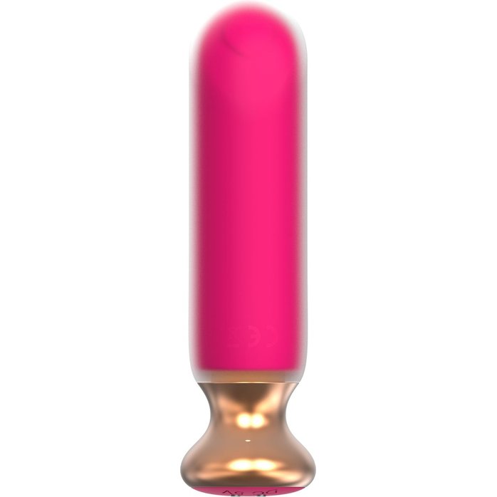 Розовый перезаряжаемый мини-вибратор - 12 см. Фотография 5.