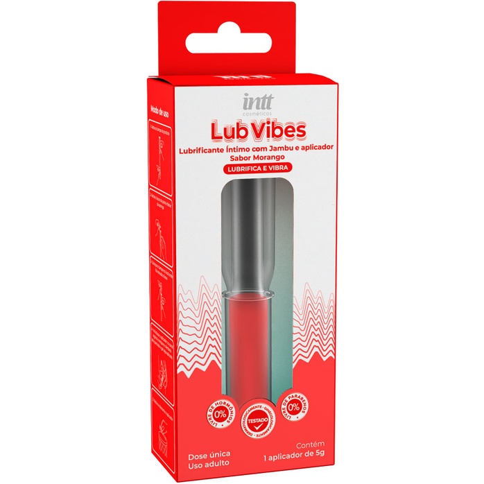 Интимная смазка на водной основе Lub Vibes со вкусом клубники и эффектом вибрации - 5 гр. Фотография 2.