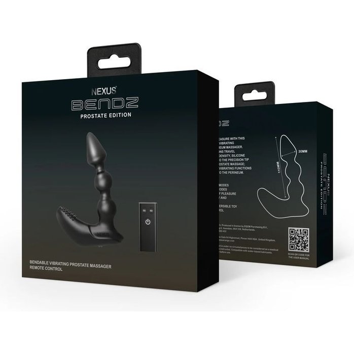 Черный вибростимулятор Nexus Bendz Prostate Edition - 14,1 см. Фотография 4.