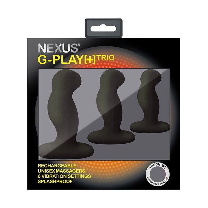 Набор из 3 черных вибровтулок Nexus G-Play Trio. Фотография 3.