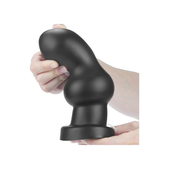 Черная анальная вибровтулка 7 King Sized Vibrating Anal Rammer - 18 см. Фотография 6.