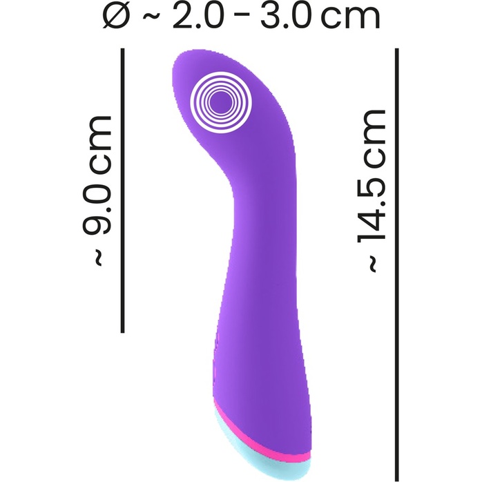 Фиолетовый вибратор для стимуляции точки G - 14,5 см - You2Toys. Фотография 8.