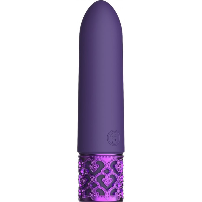 Фиолетовая перезаряжаемая вибропуля Imperial - 10 см - Royal Gems