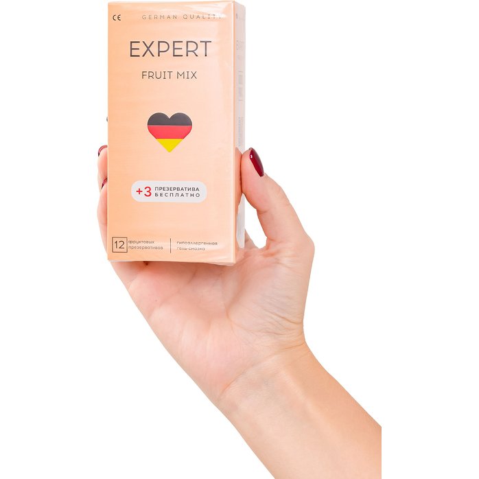 Ароматизированные презервативы EXPERT Fruit Mix - 12 шт.( 3 в подарок). Фотография 4.