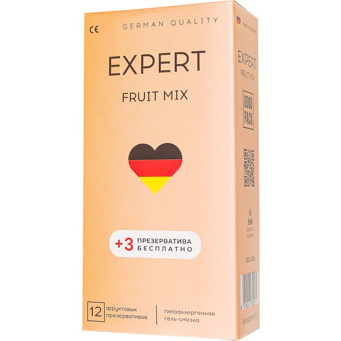 Ароматизированные презервативы EXPERT Fruit Mix - 12 шт.( 3 в подарок)