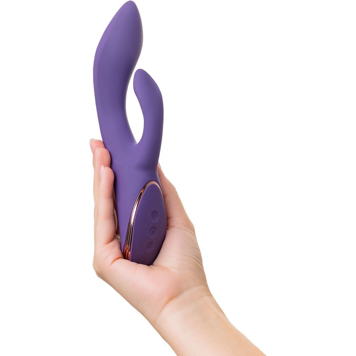 Фиолетовый вибратор-кролик Fingie с функцией Come-Hither - 21,6 см. Фотография 15.