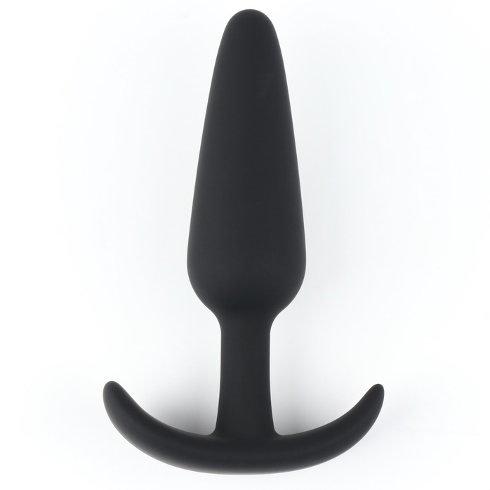 Черная силиконовая анальная пробка Soft-touch - 12,5 см - Оки-Чпоки