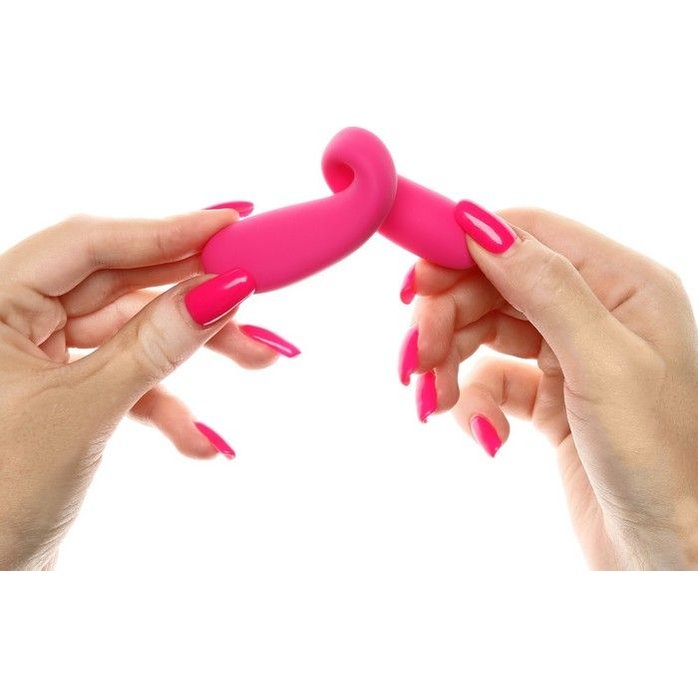 Розовый стимулятор для пар с вибропулей - Оки-Чпоки. Фотография 17.