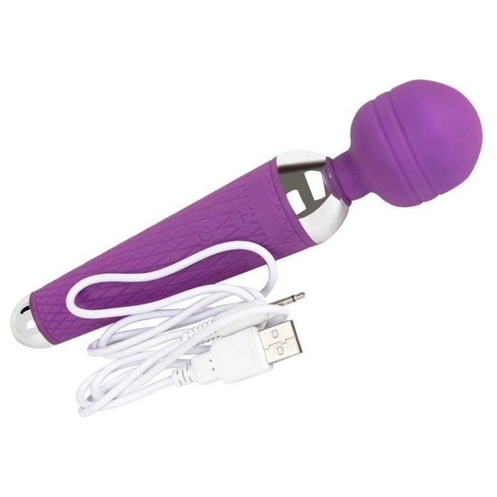 Фиолетовый wand-вибратор - 20 см - Оки-Чпоки. Фотография 5.