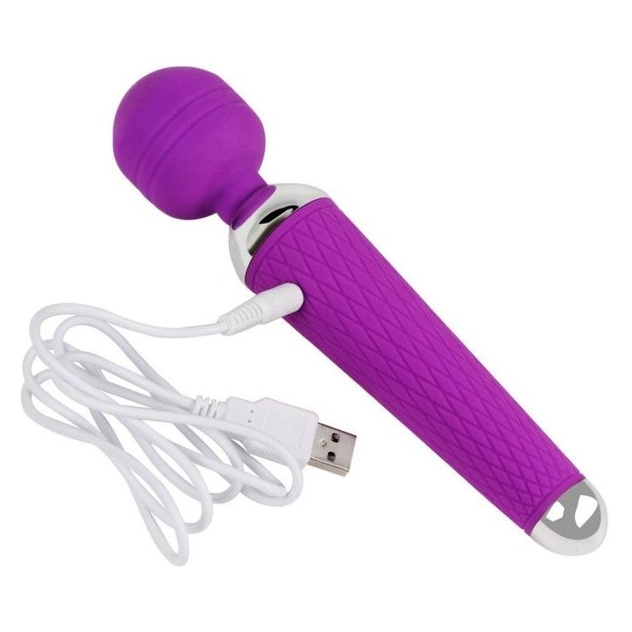 Фиолетовый wand-вибратор - 20 см - Оки-Чпоки. Фотография 7.