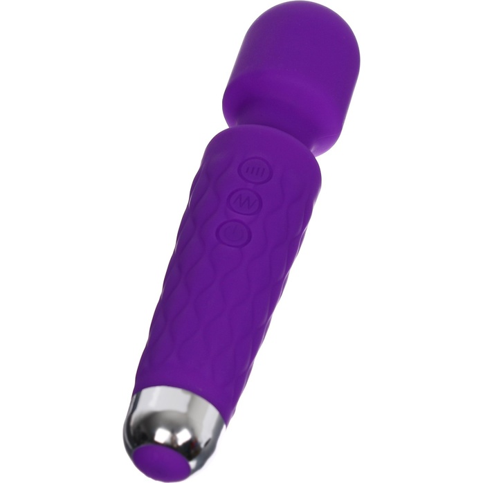 Фиолетовый wand-вибратор с подвижной головкой - 20,4 см - Оки-Чпоки. Фотография 4.