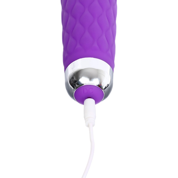 Фиолетовый wand-вибратор с подвижной головкой - 20,4 см - Оки-Чпоки. Фотография 6.