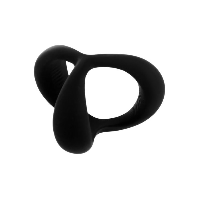 Черное эрекционное кольцо для пениса без вибрации - Оки-Чпоки. Фотография 2.
