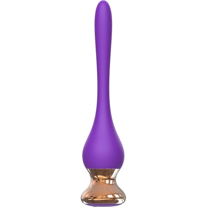 Фиолетовый вибромассажер Nipple Vibrator - 14,5 см