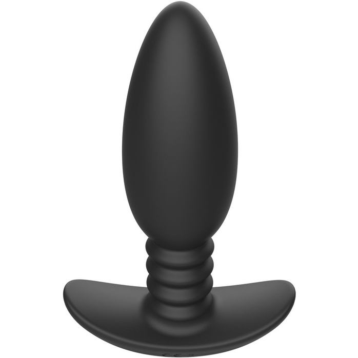 Черная анальная вибропробка Anal Vibrator с пультом ДУ - 13,5 см. Фотография 8.