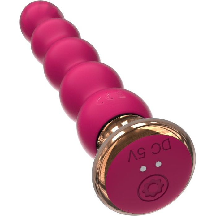 Розовый вибратор-ёлочка Mini Vibrator с пультом ДУ - 19 см. Фотография 6.