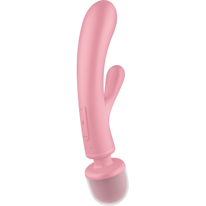 Розовый двусторонний вибромассажер Triple Lover - 23,7 см. Фотография 6.