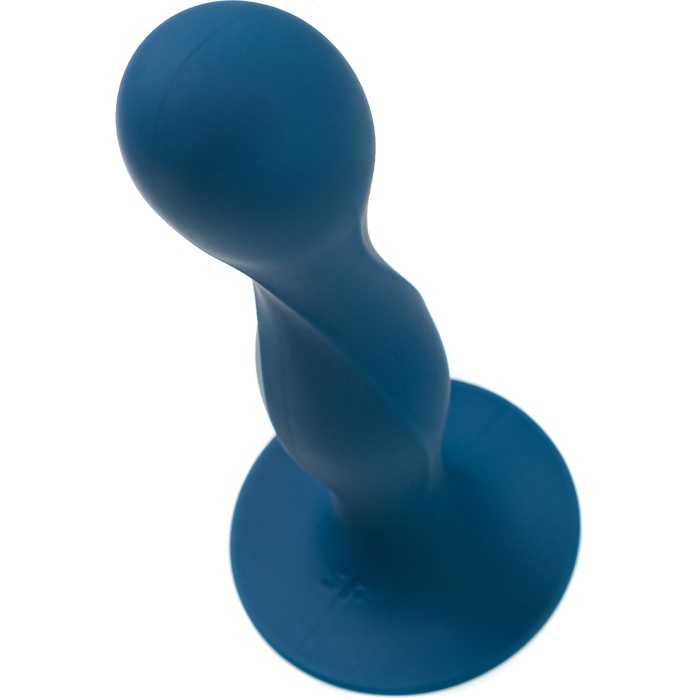 Темно-синий фаллоимитатор Double Ball-R - 17,8 см. Фотография 4.