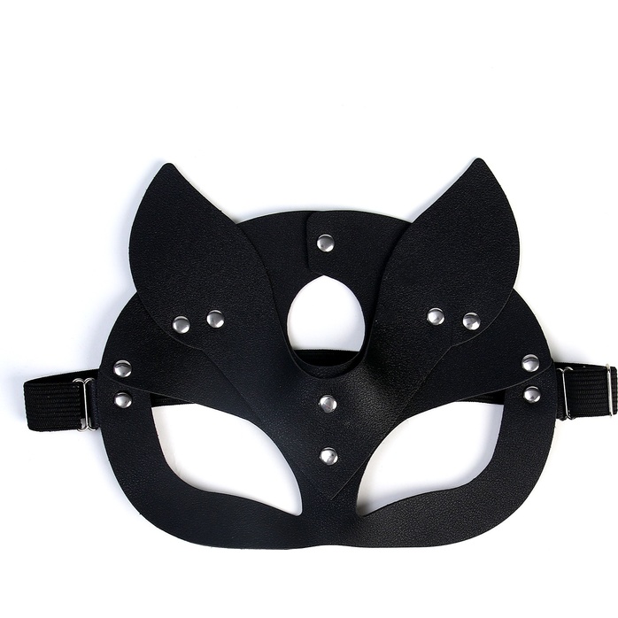 Оригинальная черная маска «Кошка» с ушками - Страна Карнавалия