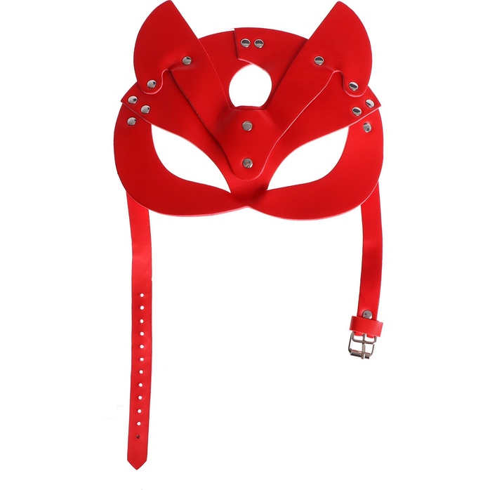 Оригинальная красная маска «Кошка» с ушками - Страна Карнавалия. Фотография 3.