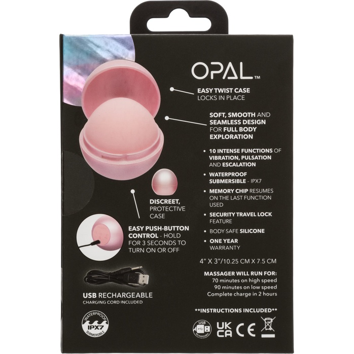 Розовый вибромассажер Opal Smooth Massager - Opal. Фотография 5.