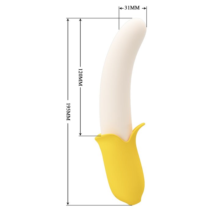 Силиконовый вибратор Banana Geek - 19,5 см - Pretty Love. Фотография 9.