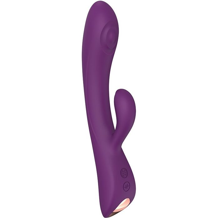 Фиолетовый вибратор-кролик Bunny Clyde - 22,5 см