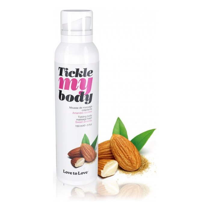 Массажная хрустящая пенка Tickle My Body Sweet Almonds с ароматом миндаля - 150 мл