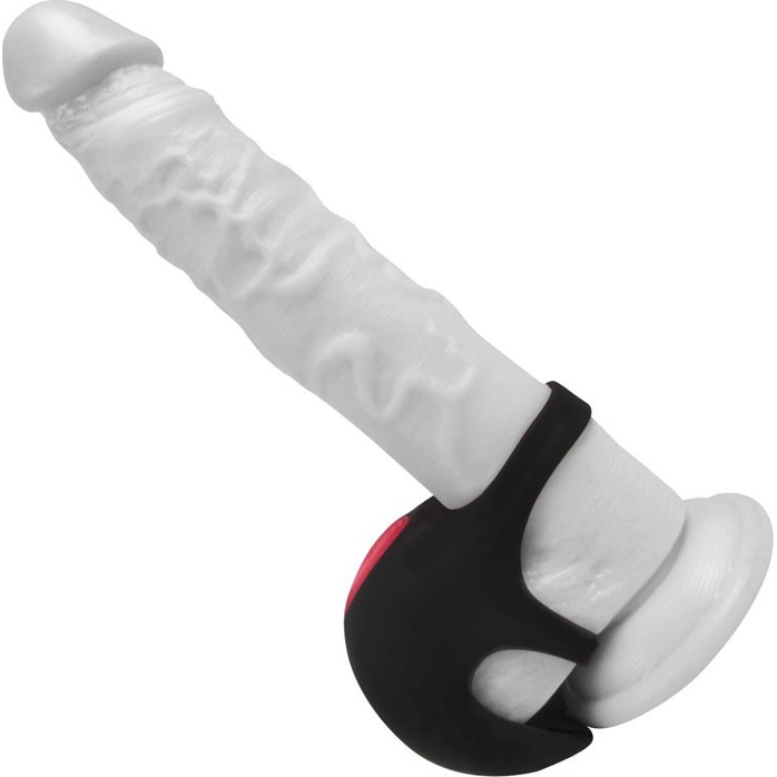 Черная вибронасадка на пенис и мошонку Sex Expert - SEX EXPERT PREMIUM. Фотография 7.