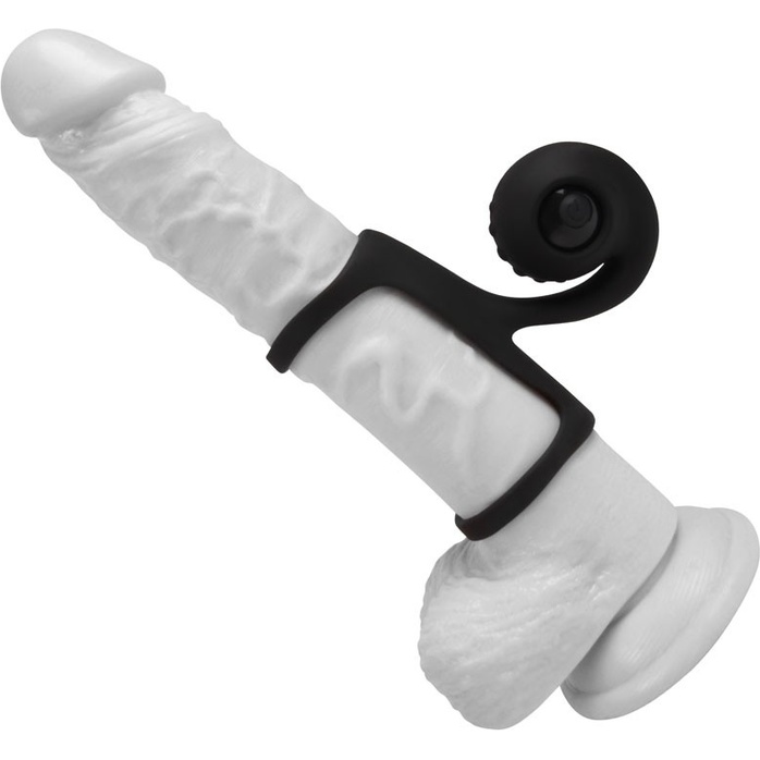 Черная вибронасадка на пенис Sex Expert - SEX EXPERT PREMIUM. Фотография 7.