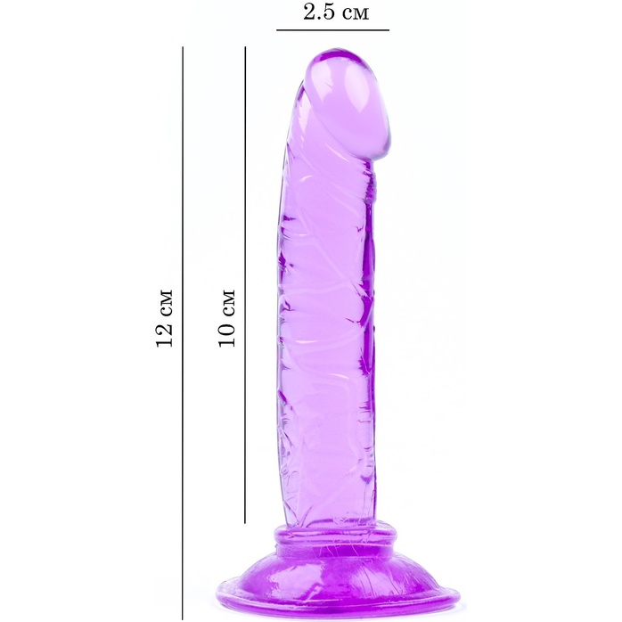 Фиолетовый анальный фаллоимитатор на присоске - 12 см - Оки-Чпоки. Фотография 5.