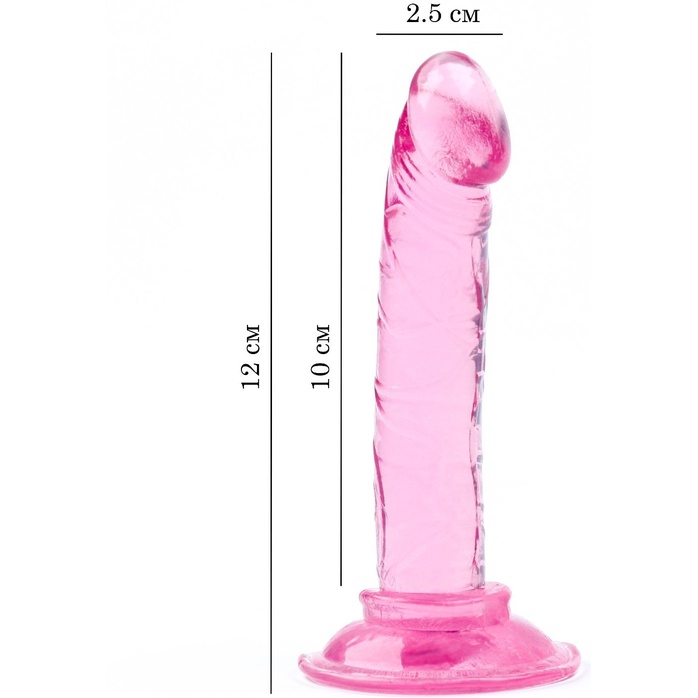 Розовый анальный фаллоимитатор на присоске - 12 см - Оки-Чпоки. Фотография 5.