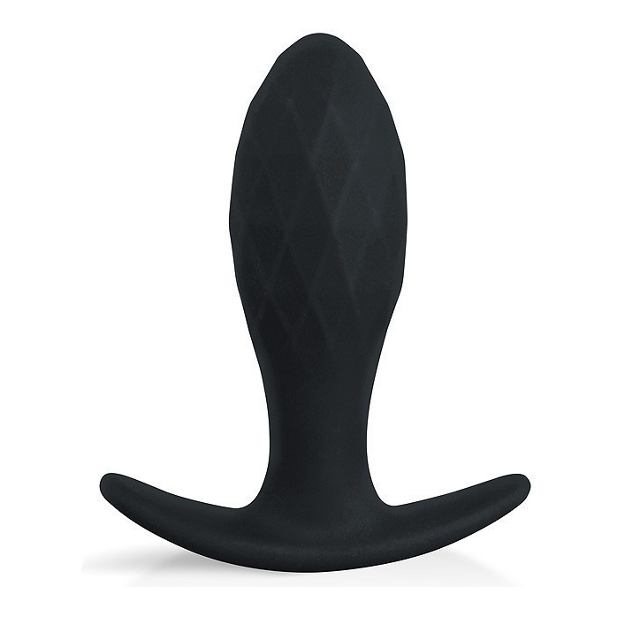 Черная силиконовая анальная пробка Sex Expert - 9,5 см - SEX EXPERT