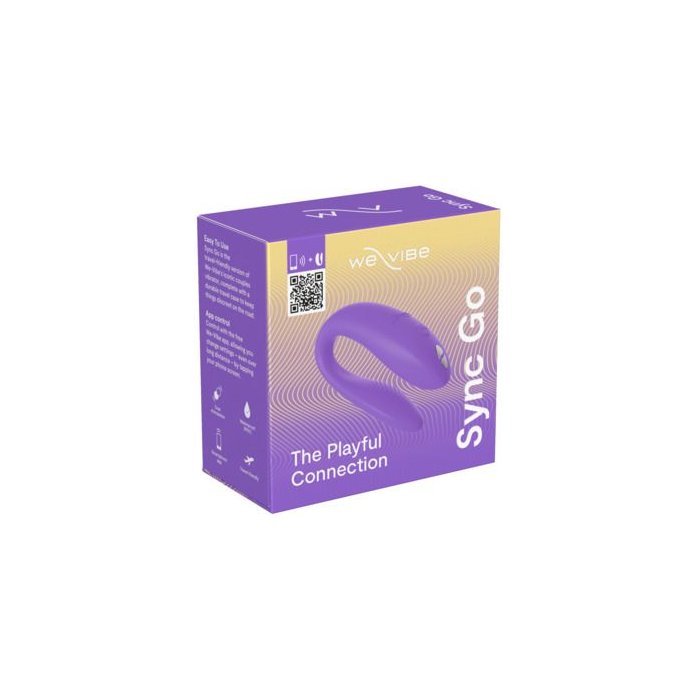 Фиолетовый вибромассажер для пар We-Vibe Sync Go. Фотография 2.