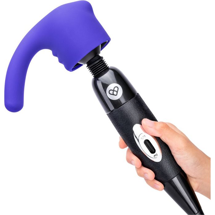 Фиолетовая насадка для wand-вибромассажера Deluxe Silicone G-Spot Wand Attachment. Фотография 2.