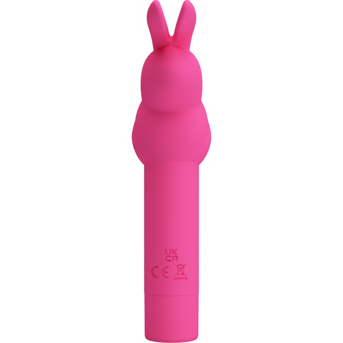 Ярко-розовый вибростимулятор в форме кролика Gerardo - Pretty Love. Фотография 7.