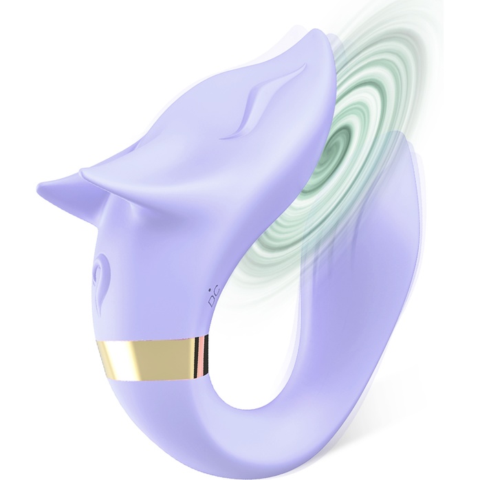 Сиреневый вибромассажер для пар с пультом ДУ. Фотография 11.