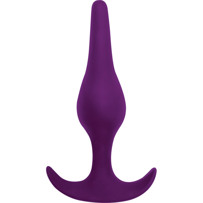 Фиолетовая анальная пробка Smooth - 12,5 см - Spice It Up