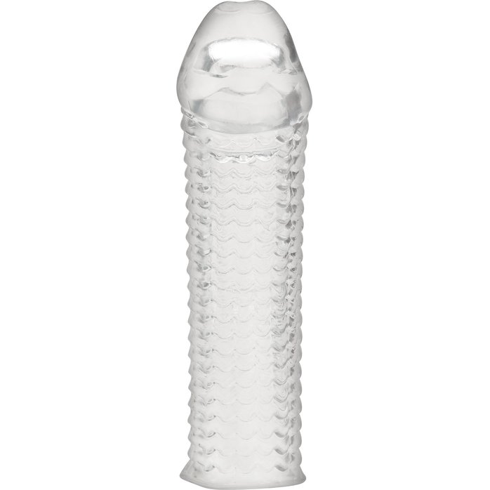 Текстурированная насадка на пенис Clear Textured Penis Enhancing Sleeve Extension - 16,5 см