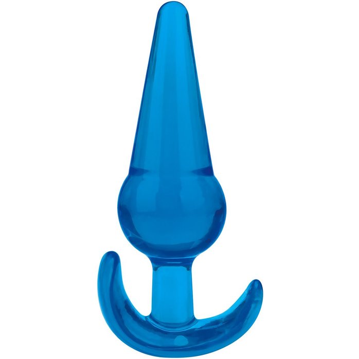 Голубая анальная пробка конической формы Medium Tapered Butt Plug - 12,7 см