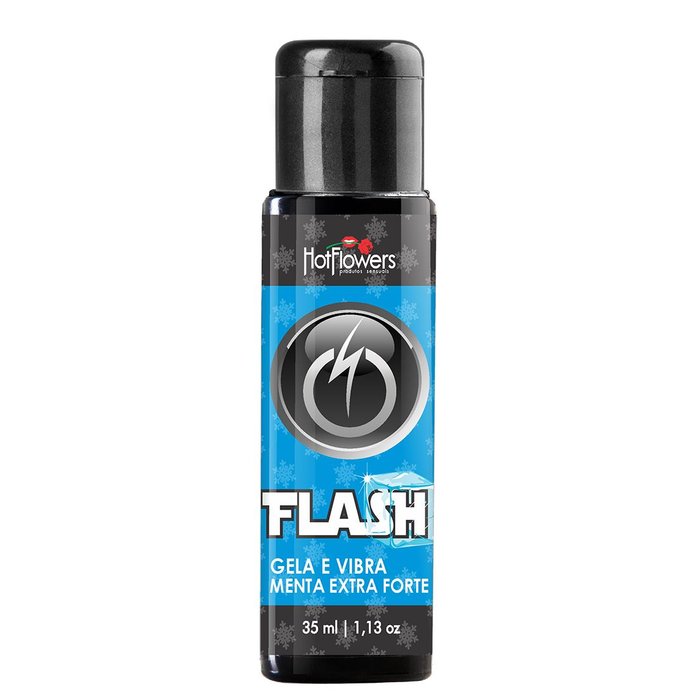 Стимулирующий гель Flash Menta Extra Forte с ароматом мяты и эффектом вибрации - 35 мл