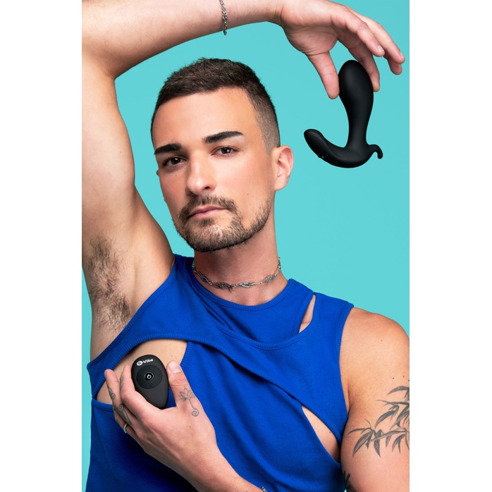 Черный анальный стимулятор с расширением и вибрацией Expand Plug - 10,5 см. Фотография 12.