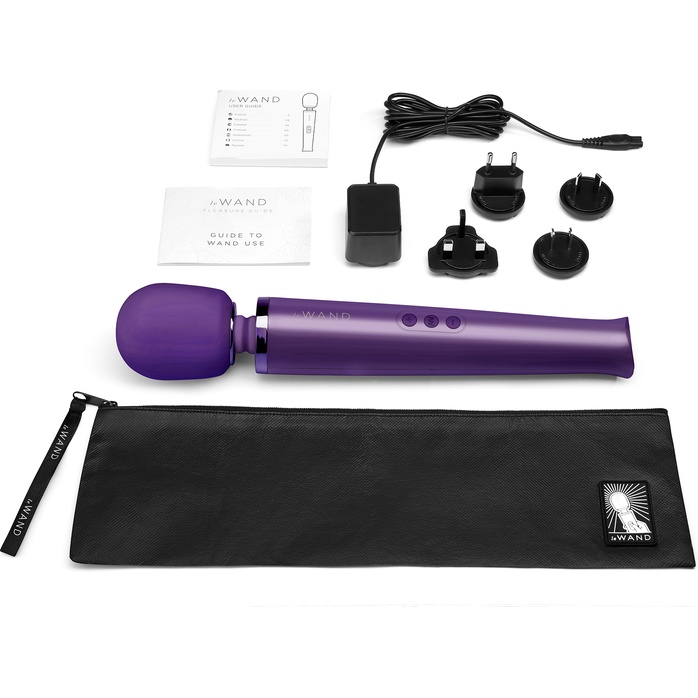 Фиолетовый вибратор Le Wand Rechargeable Vibrating Massager - 34 см. Фотография 3.
