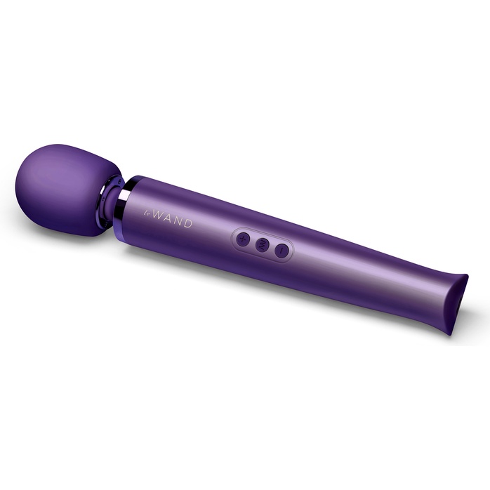 Фиолетовый вибратор Le Wand Rechargeable Vibrating Massager - 34 см. Фотография 4.
