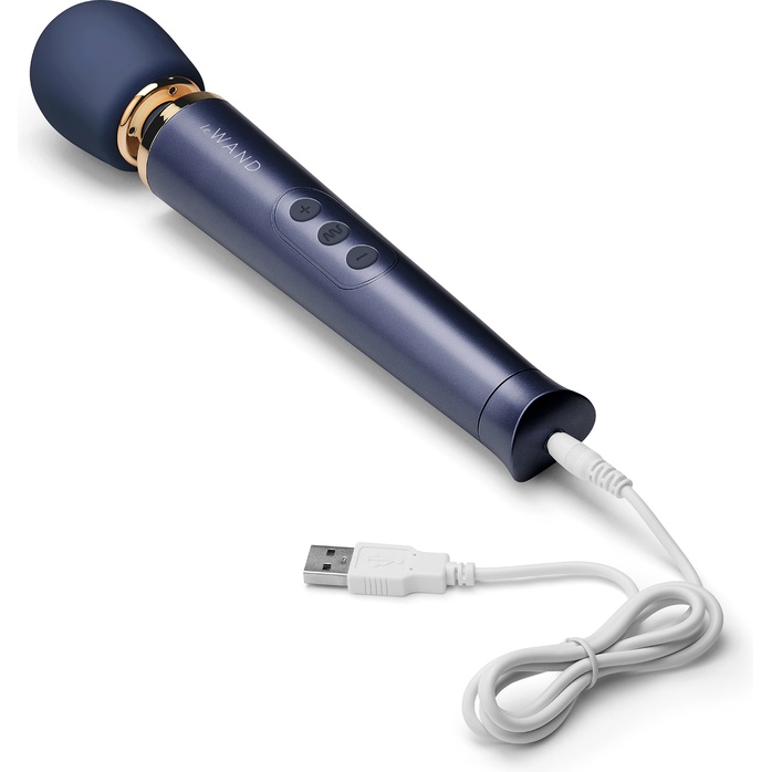 Cиний вибратор Le Wand Petite Rechargeable Vibrating Massager - 25 см. Фотография 6.